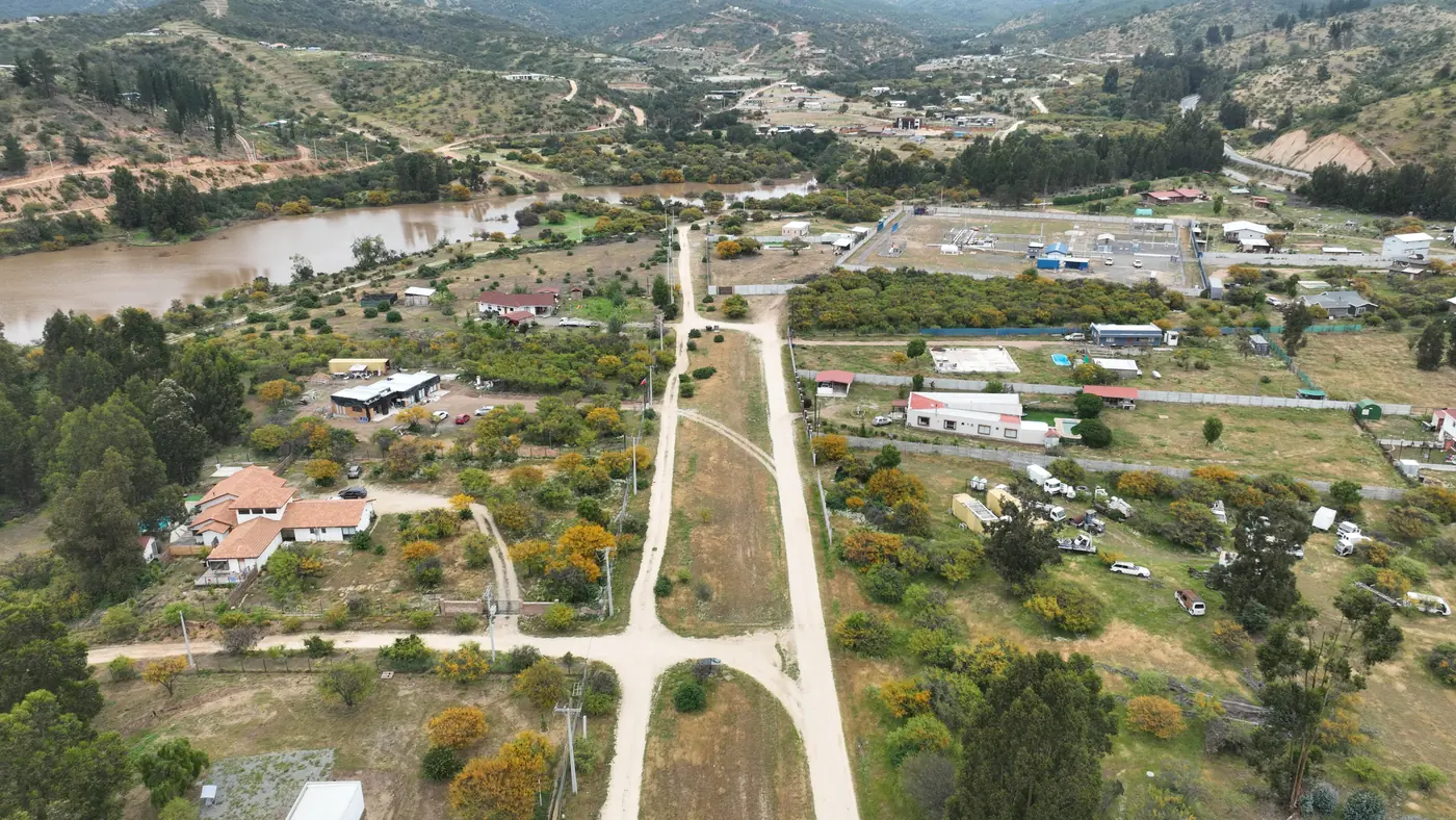 Servidumbre del gasoducto junto a un sector poblado